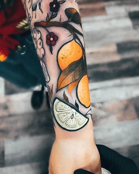 Girls Tattoos With Lime