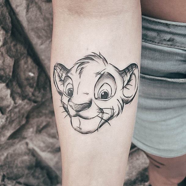 Girls Tattoos With Lion King