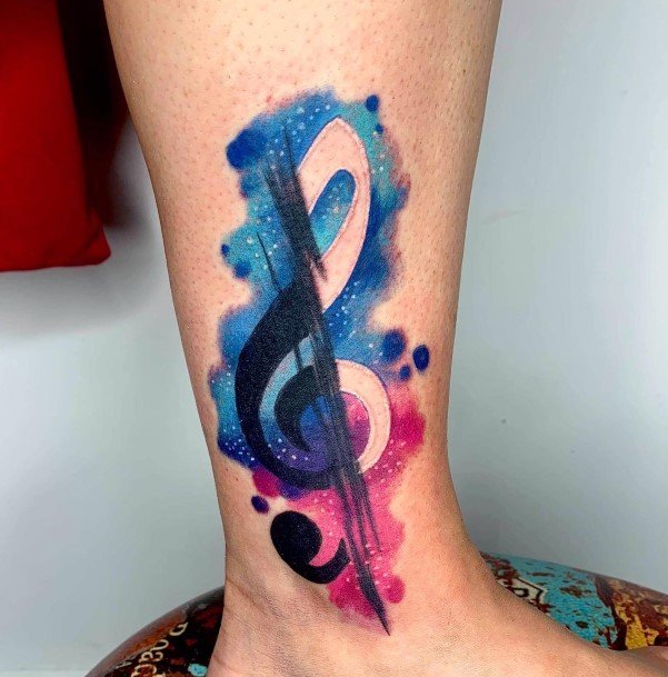 Girls Tattoos With Music Note