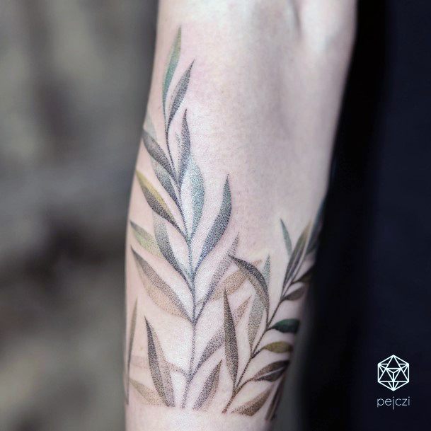 Girls Tattoos With Olive Branch