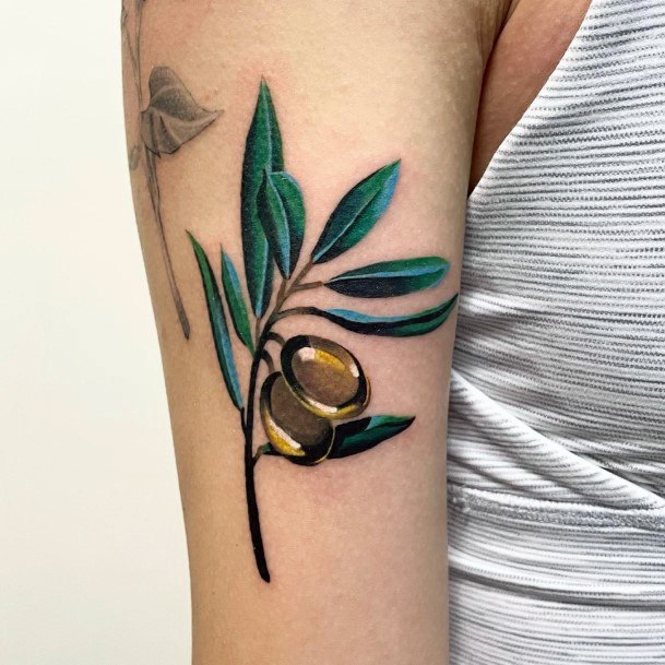 Girls Tattoos With Olive Tree