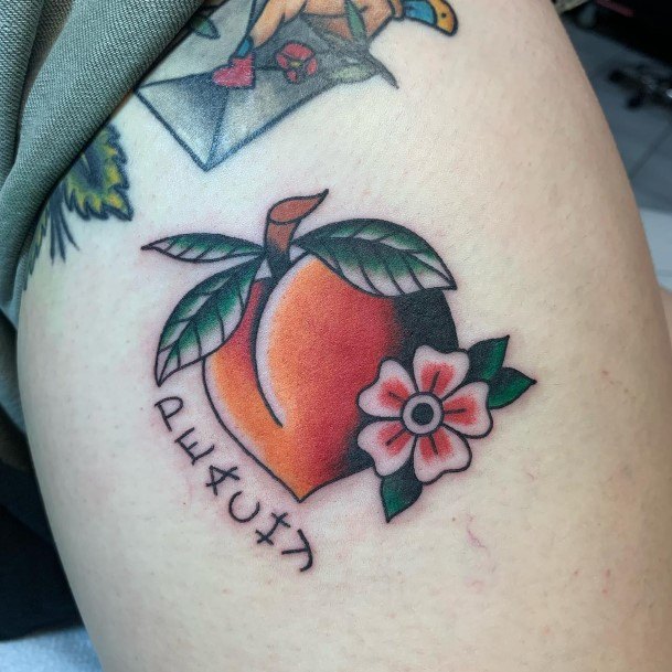 Girls Tattoos With Peach