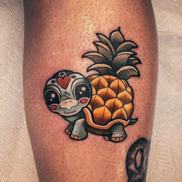 Girls Tattoos With Pineapple