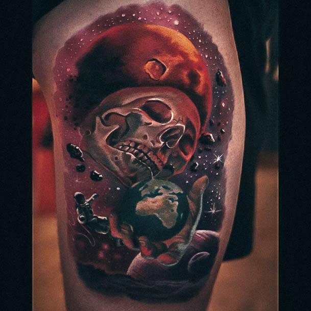 Girls Tattoos With Planet