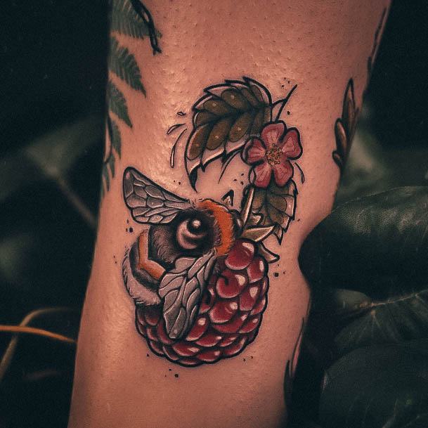 Girls Tattoos With Raspberry