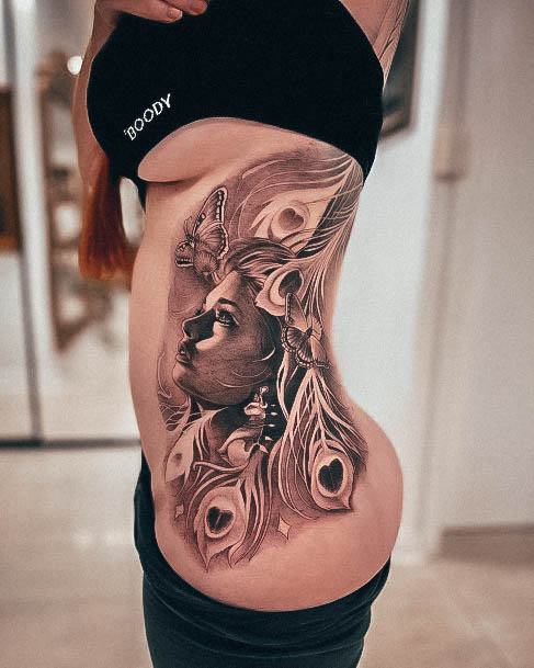 Girls Tattoos With Side