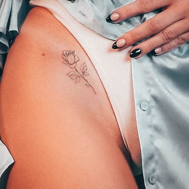 Girls Tattoos With Simple Flower