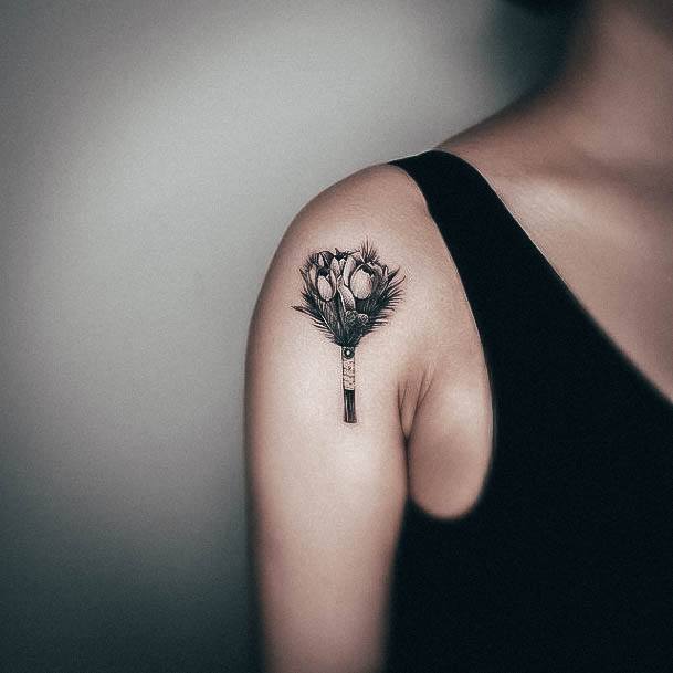 Girls Tattoos With Small Flower