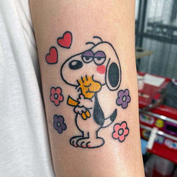 Girls Tattoos With Snoopy