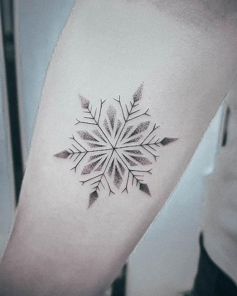 Girls Tattoos With Snowflake