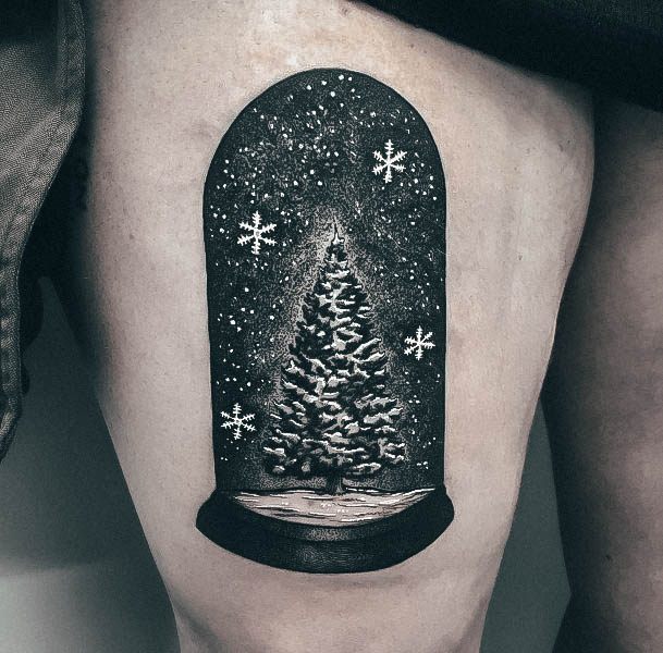 Girls Tattoos With Snowglobe