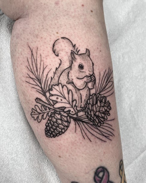 Girls Tattoos With Squirrel