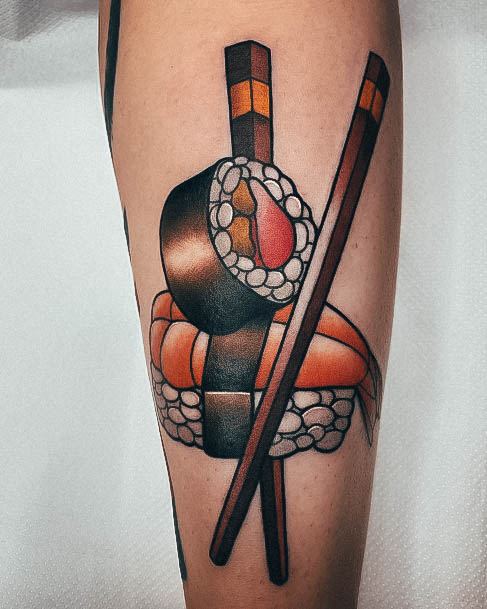 Girls Tattoos With Sushi