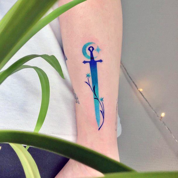 Girls Tattoos With Sword