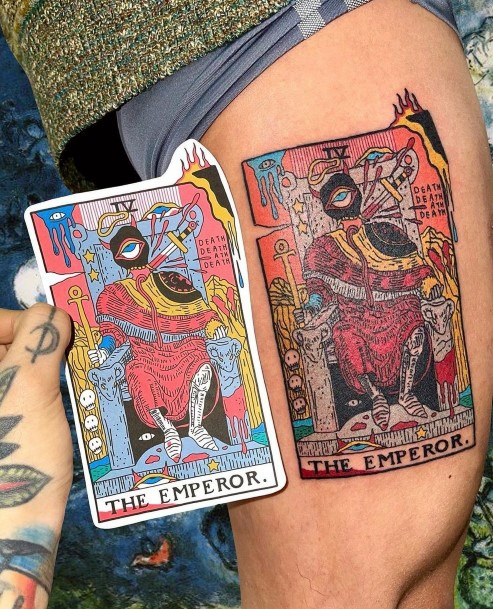 Girls Tattoos With Tarot Card