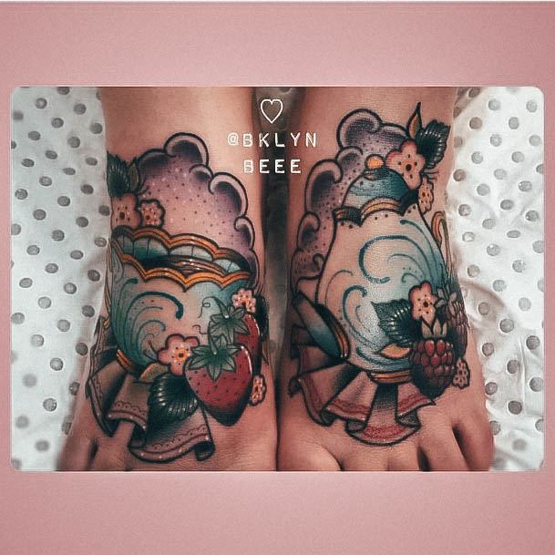 Girls Tattoos With Tea Cup