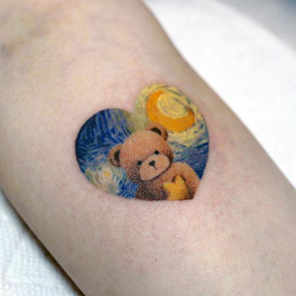 Girls Tattoos With Teddy Bear