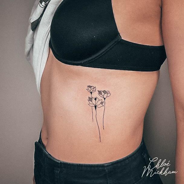 Girls Tattoos With Tiny Rib Cage Side