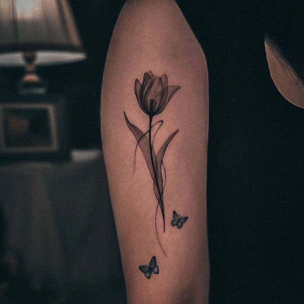 Girls Tattoos With Tulip