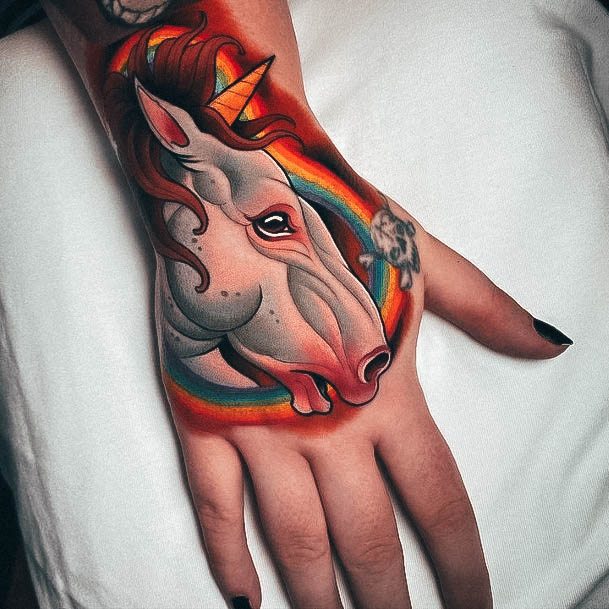 Girls Tattoos With Unicorn