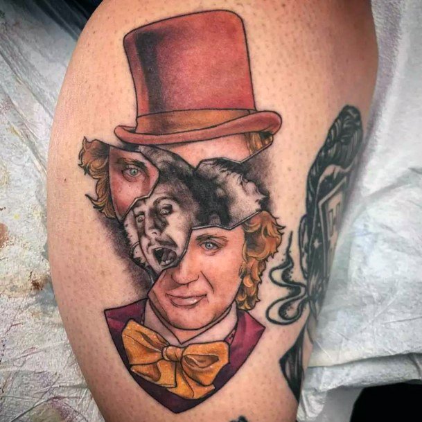 Girls Tattoos With Willy Wonka