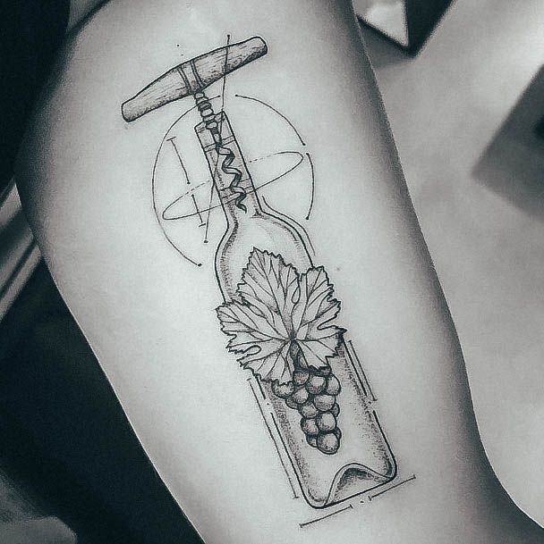 Girls Tattoos With Wine