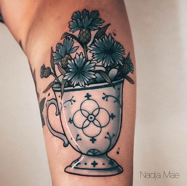 Girls Tea Cup Tattoo Ideas