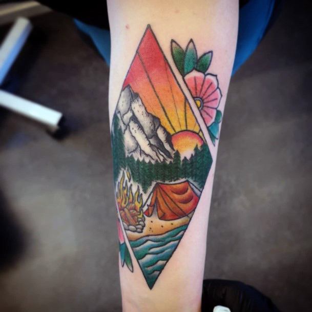 Girls Tent Tattoo Ideas