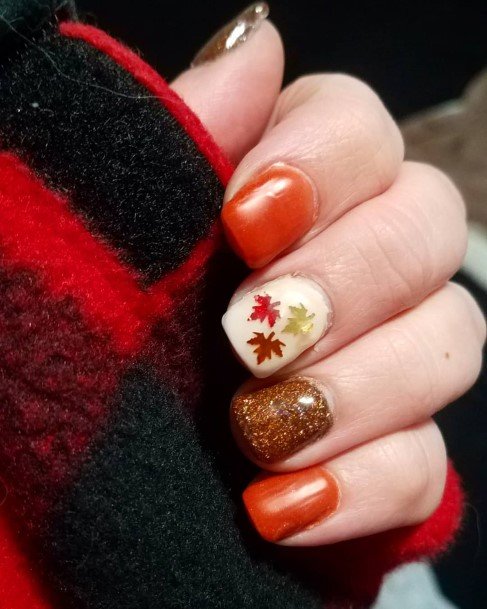 Girls Thanksgiving Nail Ideas