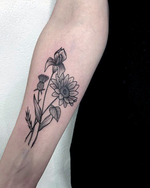 Girls Thistle Tattoo Ideas