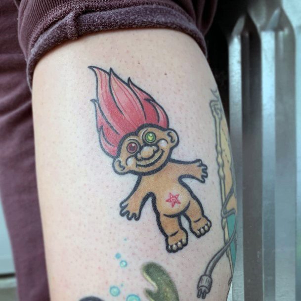 Girls Troll Doll Tattoo Ideas