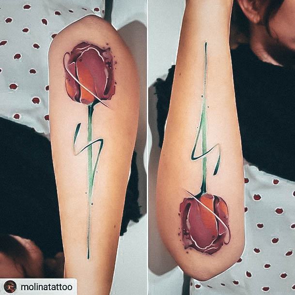 Girls Tulip Tattoo Ideas