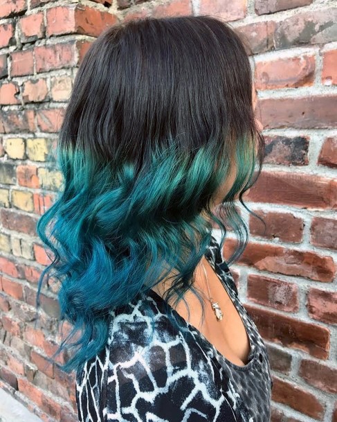 Girls Turquoise Hairstyles Art