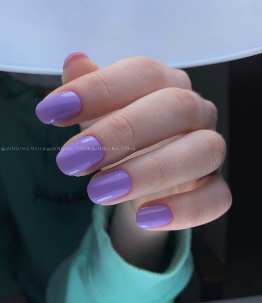 Girls Violet Nail Designs