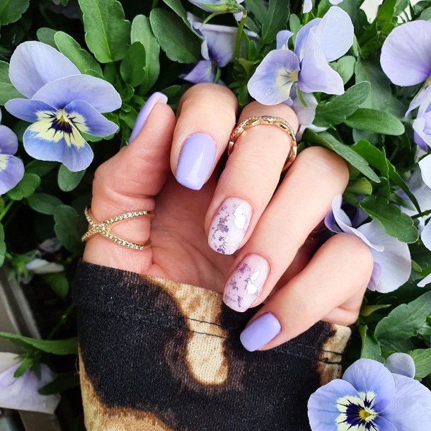 Girls Violet Nail Ideas