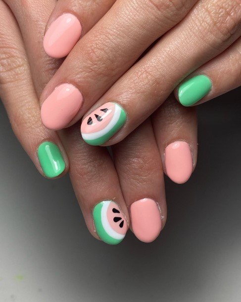 Girls Watermelon Nail Ideas