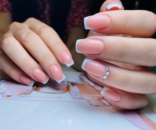 Girls White French Nail Designs