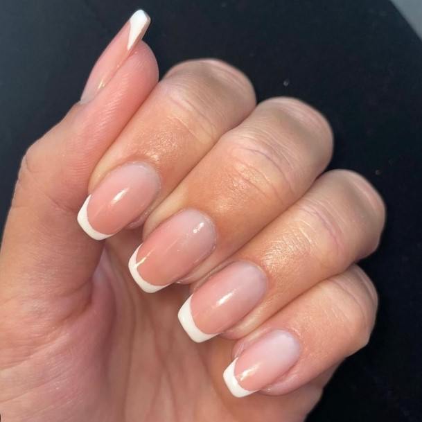 Girls White French Tip Fingernails Designs