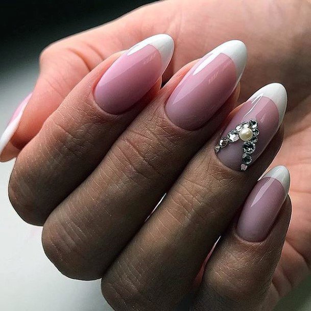 Girls White Prom Nail Art Ideas