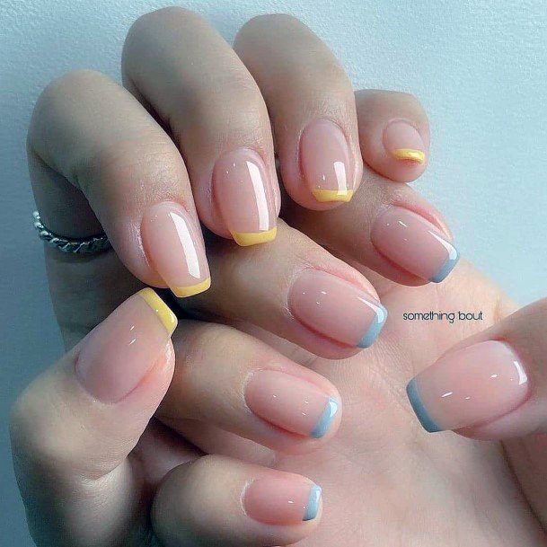 Girls Yellow Dress Fingernails Designs