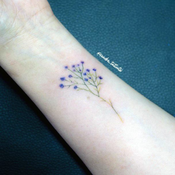 Girly Babys Breath Tattoo Ideas