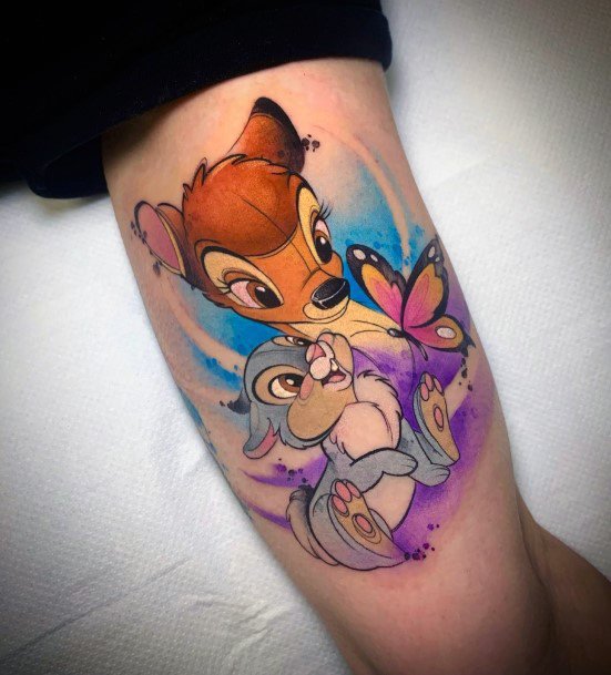 Girly Bambi Tattoo Ideas