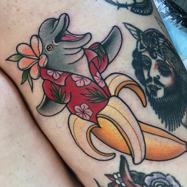 Girly Banana Tattoo Ideas