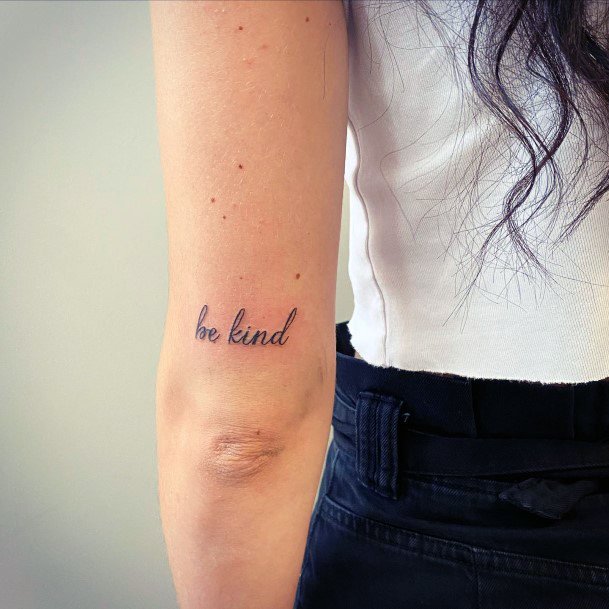 Girly Be Kind Tattoo Ideas