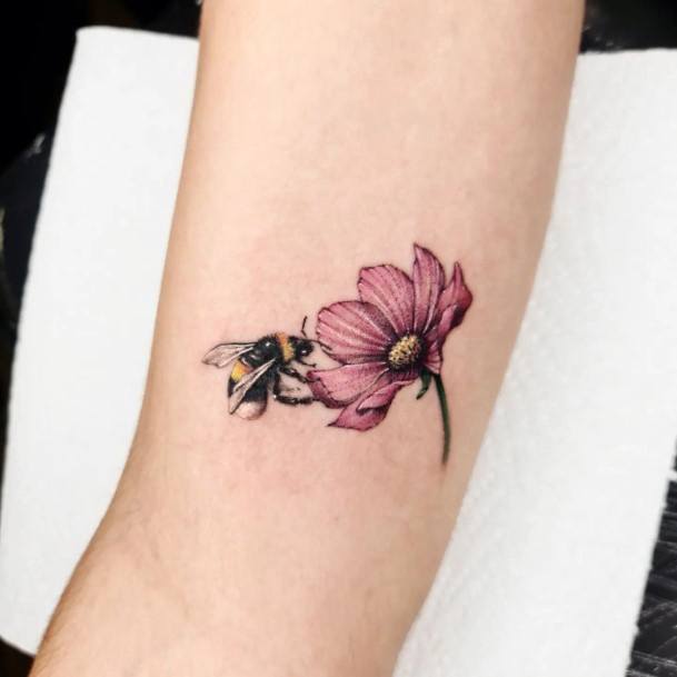 Girly Bee Tattoo Ideas