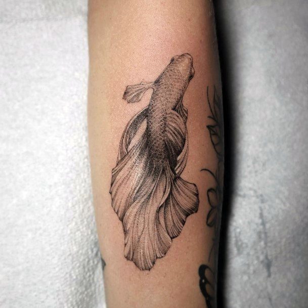 Girly Betta Fish Tattoo Ideas