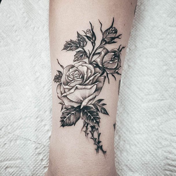 Girly Black And White Tattoo Ideas