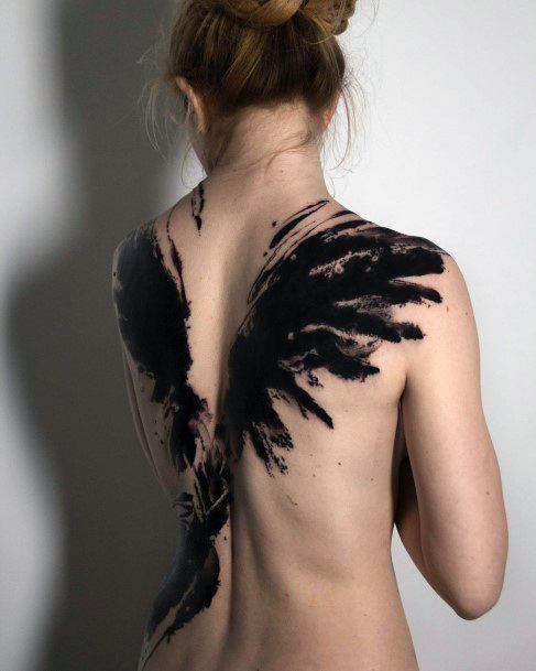 Girly Black Ink Tattoo Ideas