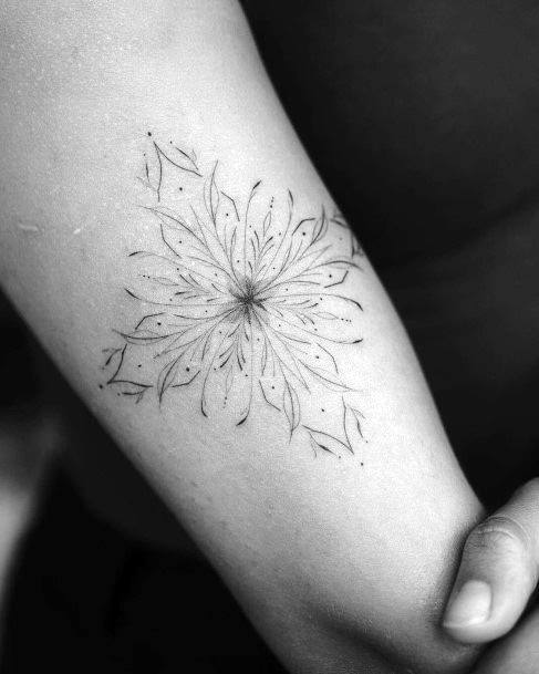 Girly Black Ink Tattoo Ideas