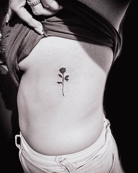 Girly Black Rose Tattoo Ideas